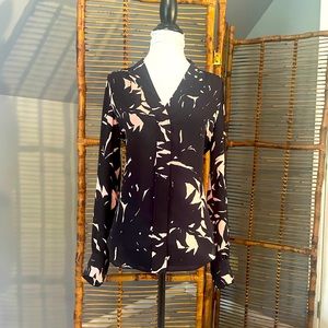 Pretty navy and pink blouse